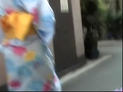 Perky fanciful geisha flashes her breasts during instant sharking adventure